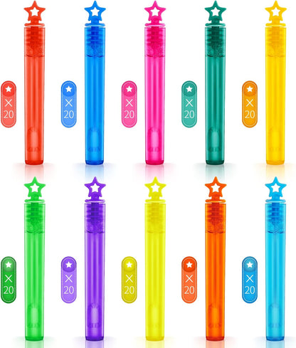 SpringFlower 200 Pieces Mini Bubble Wands, Party Favors Assortment Toys for Kids,Themed Birthday, Halloween, Goodie Bags, Carnival Prizes, Wedding, Bubble Maker Outdoor Gifts for Girls & Boys
