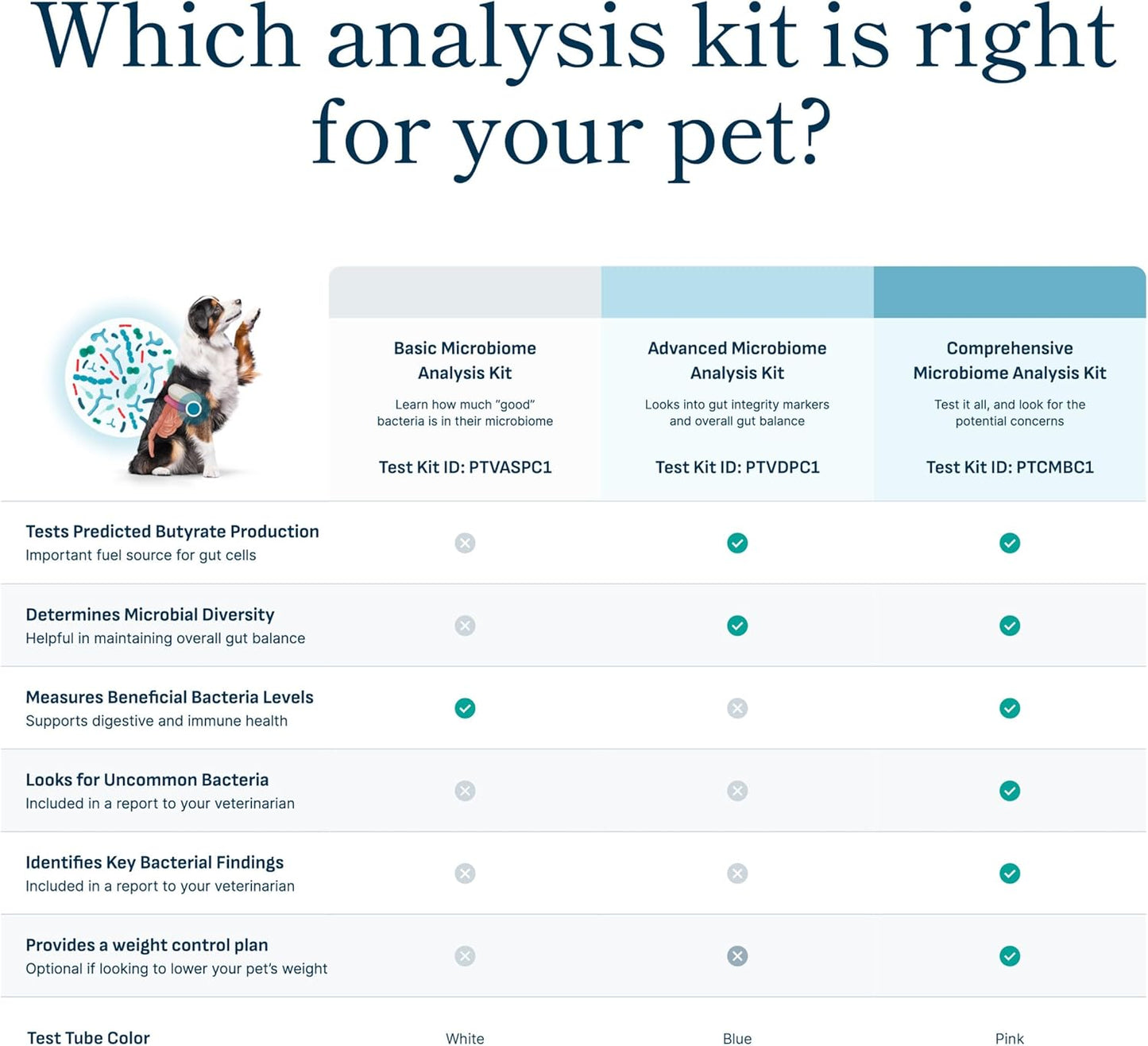 Petivity Microbiome Analysis Kit — Advanced for Cats and Dogs, Powered by Purina - 4.8 oz. Box
