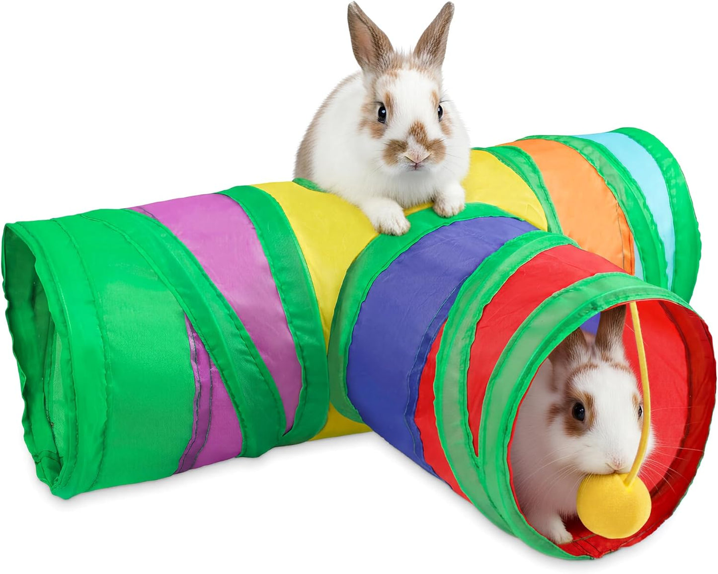 Sofier Guinea Pig Tunnel Hideout Cage Accessories Chew Toys for Hamster Rabbit Ferret Rat Chinchilla Hedgehog Enrichment Playpen Boredom