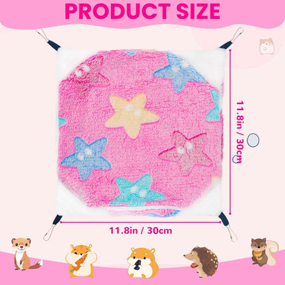 2 Pcs Guinea Pig Hammock, Rat Ferret Hamster Hanging Hammock Guinea Pig Accessories for Small Animals Chinchilla Parrot Sugar Glider Ferret Squirrel (11"×11")