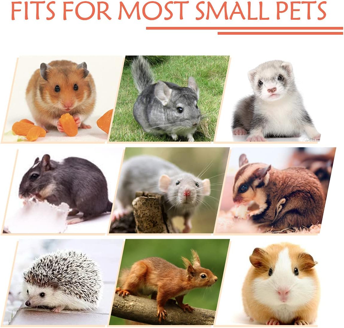 LEFTSTARER Triple-Layer Sugar Glider Hammock, Small Pet Cage Hammock, Sugar Glider Cage Accessories Hamster Bedding Small Animals Bed for Chinchilla Parrot Ferrets Rat Playing Sleeping (A. Strawberry)