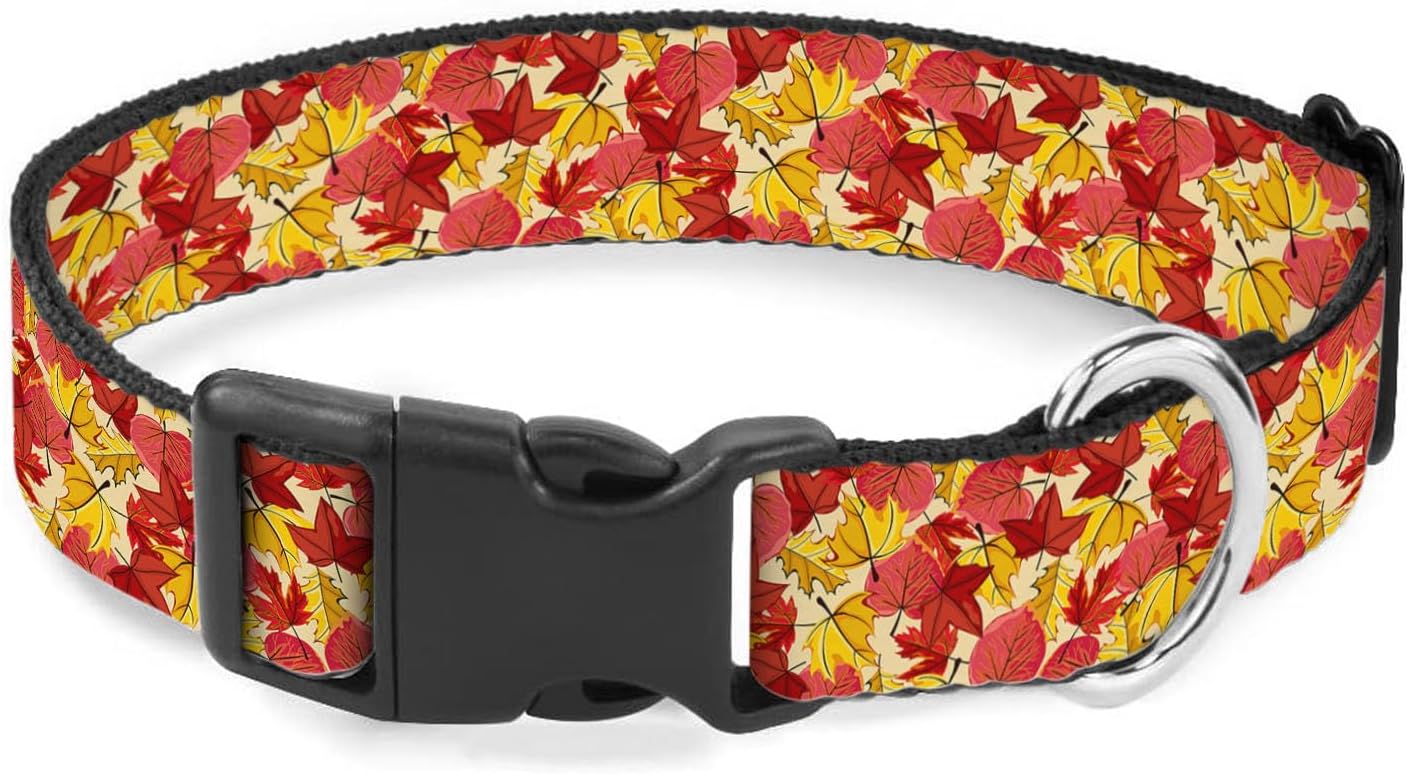 Autumn Maple Leaf Pet Collars Dog Collars Soft Elastic Neck Strap for Female Male Puppy Cats