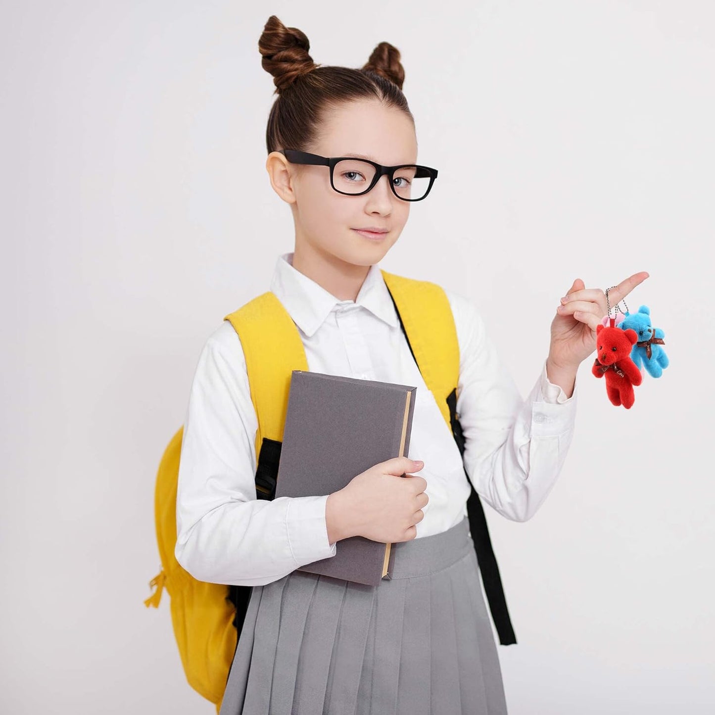 108 Pack Mini Teddy Bear Toys Bulk Small Plush Stuffed Bear Toy Keychain for Birthday Wedding Baby Shower Party Favor Valentines Christmas Gifts Goodie Bag Fillers, 18 colors