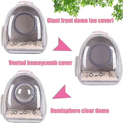 Cat Backpack Carrier, Space Capsule Astronaut Clear Bubble Front Extension to Carry Transport Cat Small Puppy Bunny, 20 Pounds Cat Bookbag