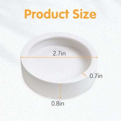 Tfwadmx 4 Pack Reptile Food Bowl, Mini Ceramic Water Feeder Bowl, Reptile Worm Feeding Dish for Lizard Turtle Bearded Dragon Anoles Crested Gecko Hermit Crab Leopard Gecko Chameleon Corn Snake