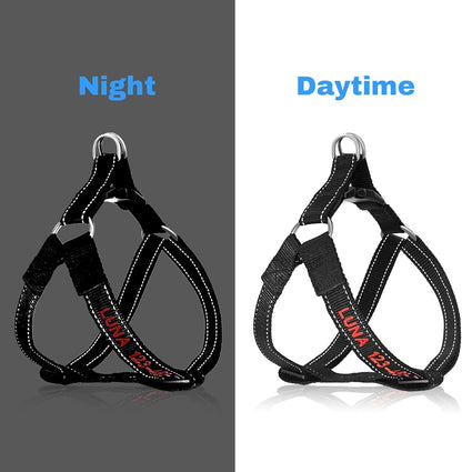 Personalized Dog Harness - Custom No Pull Pet Harness with Name and Phone Number - Adjustable Dog Vest with Reflective Strips