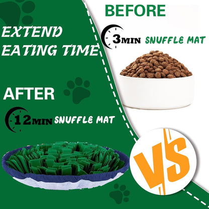 Snuffle Mat for Dogs Cognitive Dog Toys Puzzle Feeders Interactive Pet Enrichment for Mental Stimulation，Sniff Mat Helps Slow Eating and Keeping Puppy & Cats Mentally Active & Entertained