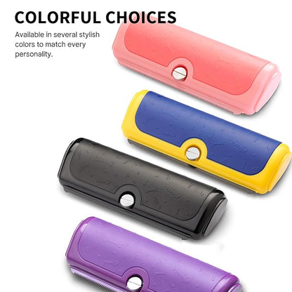 Cat & Dog Deshedding Brush – Purple Grooming Tool for Cats & Dogs, Gentle Fur Remover Comb, Comfortable Anti-Slip Handle, Easy to Clean