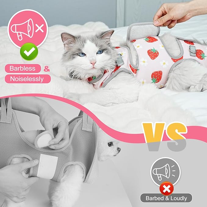 Supet Cat Grooming Hammock, Soft Fabric Nail Clipper Hammock, Self-Adhesive Wrap for Cutting Nails, Quickly Calm Down for Medicine, Teeth Brushing, Ear Cleaning