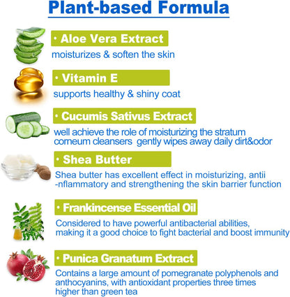 DR.EASY All Purpose Pet Grooming Wipes 100Ct Plant Based Ingredients for Paws,Body,Nose &Bum Cleaning,Remove Dirt,Dander & Excess Hair with Soft and Thick Wipes,No Fragrance