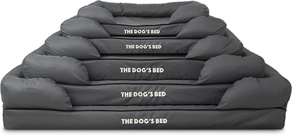 The Dog’s Bed, Dog Bed XXL Grey, Memory Foam, Pain Relief: Arthritis, Hip & Elbow Dysplasia, Post Surgery, Lameness, Supportive, Calming, Waterproof Washable Cover