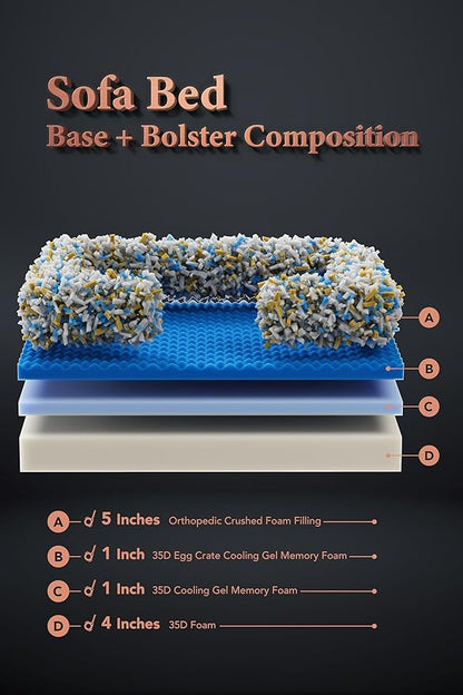 NOAH & PAW XL Dog Bed, 45x35x11 Inch, Orthopedic Large Dog Beds, Eggshell Memory Foam Infused with Cooling Gel, Inner Cover, Waterproof, Machine Washable (Velvet Sofa Collection)