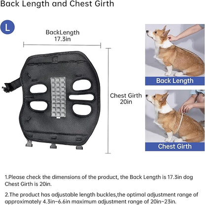 Dog Backpack Carrier for Small Dogs,Dog Lift Harness,Adjustable Padded Breathable Straps for Dogs, Disabled, Joint Injuries, Arthritis,L(18.5-29.5LBS)