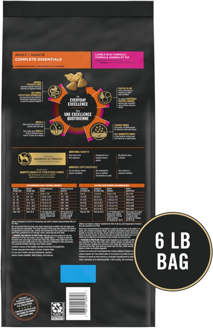 Purina Pro Plan High Protein Dog Food With Probiotics for Dogs, Shredded Blend Lamb & Rice Formula - 6 lb. Bag