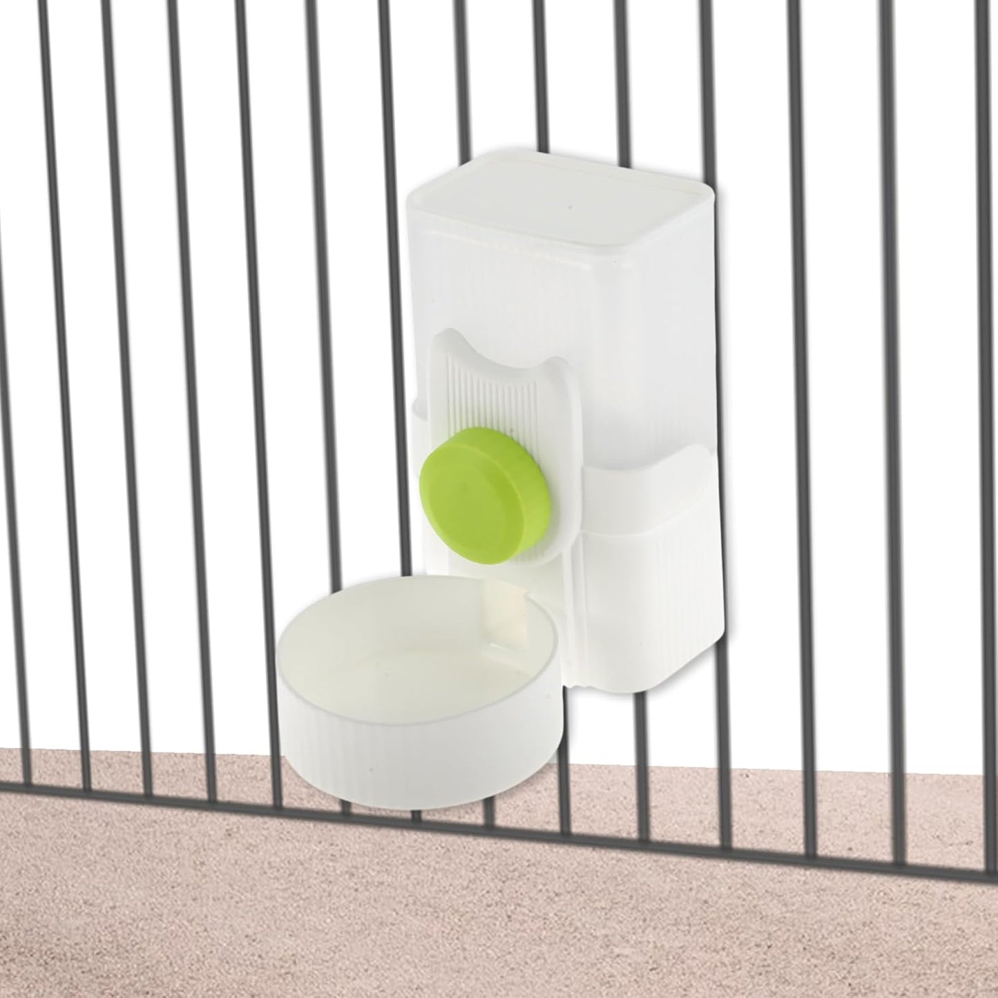 Rabbit Water Bottle, 35oz Large Capacity, Hanging Automatic Food Dispenser, for Small Animals Guinea Pig Ferret Cage Accessories Green