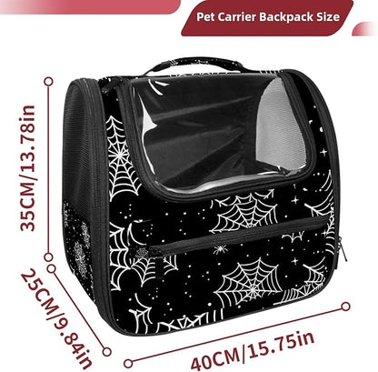 Spider Web 5 Pet Carrier Airline Approved Soft Sided Portable Cozy Travel Pet Bag, Car Seat Safe Carrier for Cats and Dogs