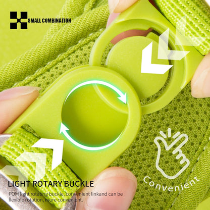 Adjustable Dog Harness with Leash, Reflective Mesh, No-Pull Design，Matching Lead Rope (Lemon Yellow, M)