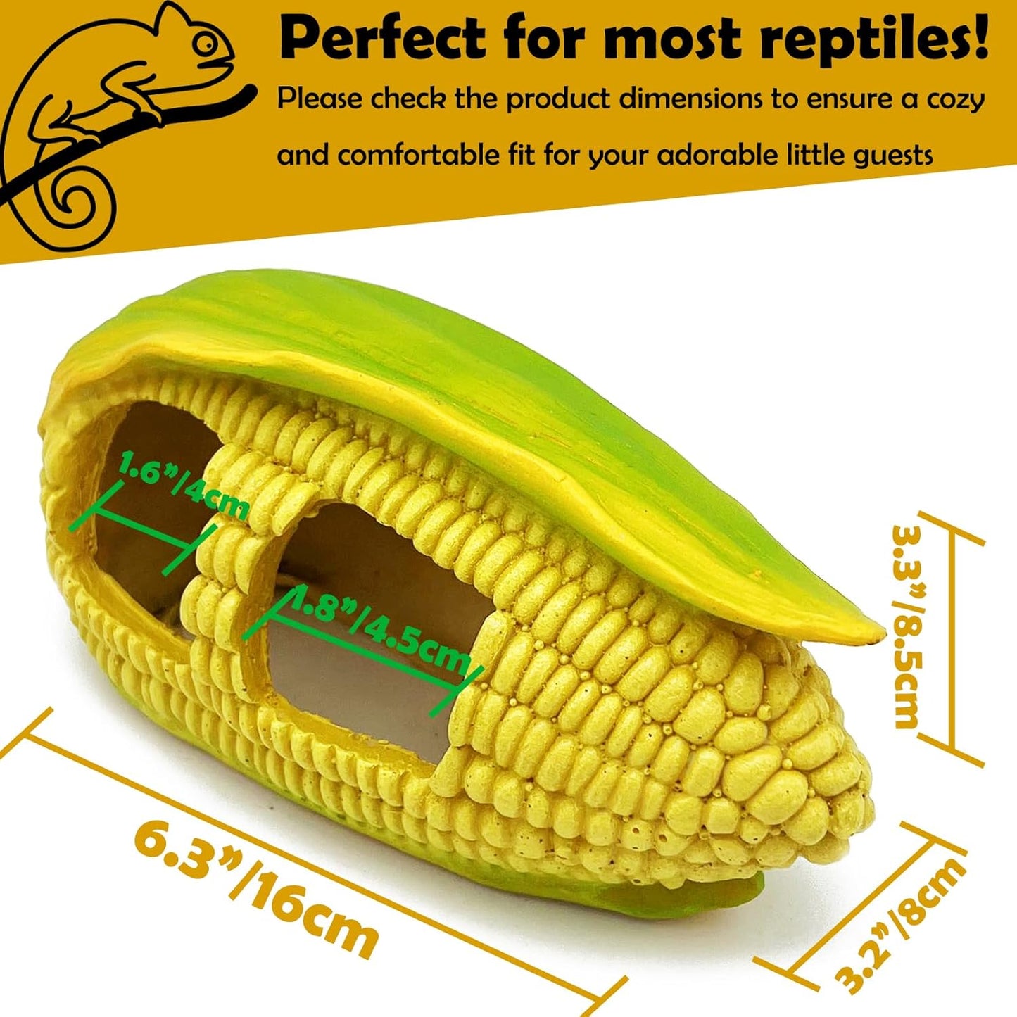 Bearded Dragon Reptile Hide Caves Corn Lizard Leopard Gecko Hideout Tank Accessories Turtle Snake Décor Amphibian Habitat Tortoise Personalized Decoration