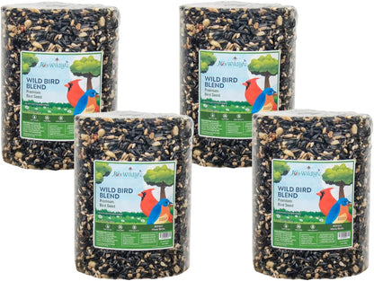 JCs Wildlife Wild Bird Blend Premium Bird Seed Large Cylinder, 3.75 lb (4 Cylinder)