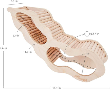 Niteangel Hamster House w/Climbing Ladder for Hamsters Gerbils Mice or Similar-Sized Pets (Secret Peep Tunnel Hamster Hut)