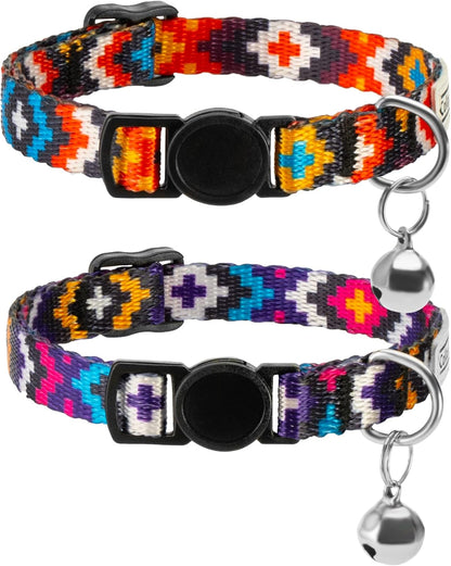 CollarDirect Cat Collar Breakaway with Removable Bell Set of 2 PCS