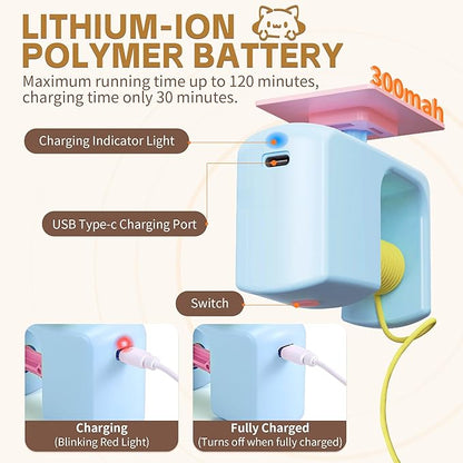 Interactive Automatic Cat Toy for Indoor Cats - Automatic Electric Door Hanging Cat Toy - Automatic Play Chase Exercise Feather Toys for Bored Indoor Adult & Kitten Cats