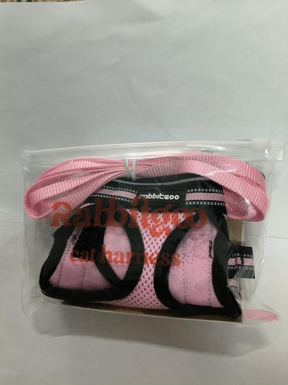 rabbitgoo Cat Harness and Leash Set for Walking Escape Proof, Adjustable Soft Kittens Vest with Reflective Strip for Cats, Comfortable Outdoor Vest, Pink, M