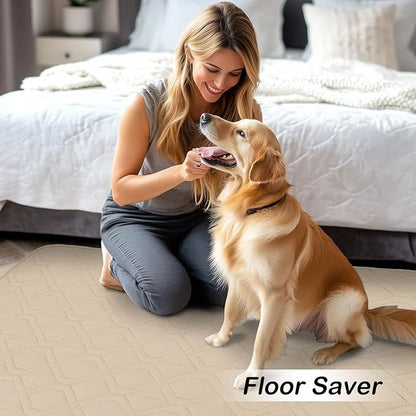 hyha Waterproof Dog Bed Blanket, Soft Pet Blankets, Waterproof Couch Cover for Dogs, Reversible Sofa Covers Washable for Furniture (82x82 Inch, Taupe/Beige)