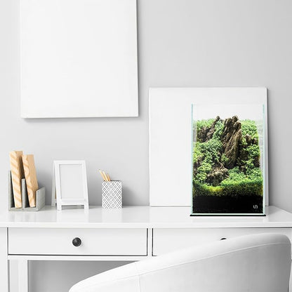 UNS Ultra Clear Rimless Tank - 10.6GAL | 40.5L - 11.81x11.81x17.71 | 30x30x45 CM, 5mm Glass Thickness, Leveling Mat Included - Low Iron, High Clarity Fish Tank w/ 45° Mitered Edge - [30T]