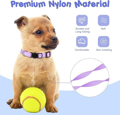 20 Pack Puppy Collars,Puppy Collars for Small Puppies Litter Safety Buckle Soft Nylon Whelping Collars Newborn Puppy Collars for Litter Puppies Collars(S)