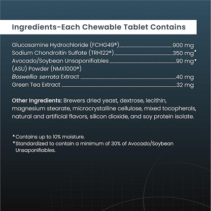 Nutramax Dasuquin for Large Dogs, Joint Health Supplement, Contains Glucosamine for Dogs, Plus Chondroitin, ASU and More, Supports Healthy Joints, Chewable Tablets, 84 Count