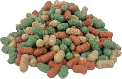 Aquatic Foods Inc. Koi, Pond & Turtle 7/16" x 5/32" 25% Protein Floating Sticks. Spirulina, Color Enhancing & Wheat Germ Sticks for Koi, All Pond Fish, Aquatic Turtles...WL…2-lbs Poly Bag