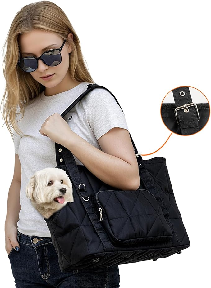 Dog Carriers for Small Dogs Pet Carrier Purse for Puppy and Cats Stylish Tote Bag with Pockets Adjustable Shoulder Strap for Travel/Shopping