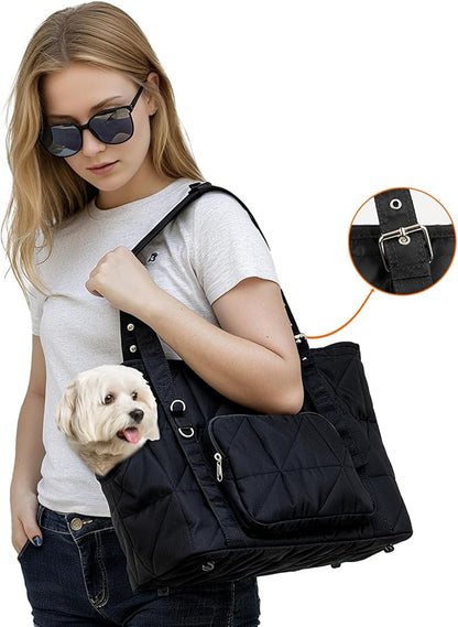 Dog Carriers for Small Dogs Pet Carrier Purse for Puppy and Cats Stylish Tote Bag with Pockets Adjustable Shoulder Strap for Travel/Shopping