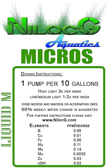 NilocG Aquatics | Liquid NPK+M | 500ml Bottles | Highly Concentrated Aquarium Plant Fertilizer for Demanding Planted Tanks