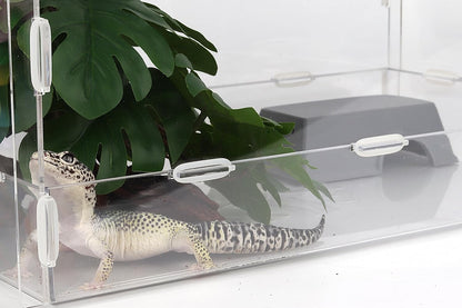 Snake Hide, Leopard Gecko Tank Accessories for Reptile Ball Python Crested Gecko Lizard Bearded Dragon - GrayHideS