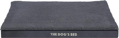The Dog’s Bed Orthopedic Dog Bed, Large Grey Plush, Waterproof, Supportive Dog Bed with Washable Replaceable Covers