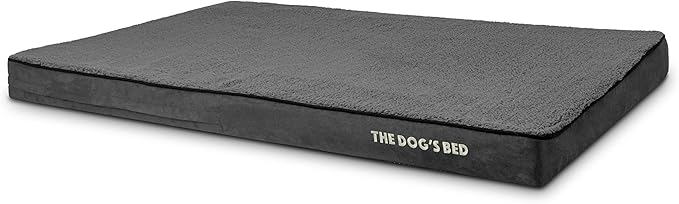 The Dog’s Bed Orthopedic Memory Foam Jumbo Dog Bed, XXXL Grey Plush, Pain Relief for Arthritis, Hip & Elbow Dysplasia, Post Surgery, Lameness, Supportive, Waterproof Washable Cover