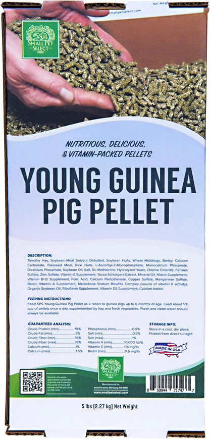 Small Pet Select - Young Guinea Pig Pellet Food, 5lb