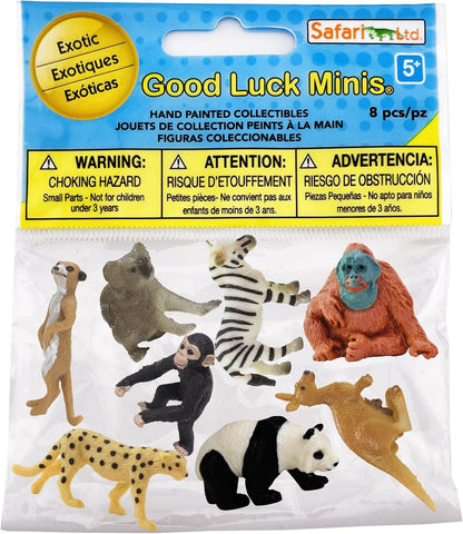 Safari Ltd. Exotic Fun Pack - Mini Figures of Exotic Animals - Educational Toy Set for Boys, Girls, and Kids Ages 5+