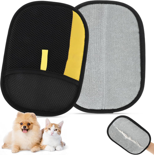 Pet Hair Remover Gloves, Advanced Static-Adhesive Pet Hair Removal Gloves, Reusable Cat Dog Hair Remover Mitt, Pet Grooming Glove for Shedding, 1PCS