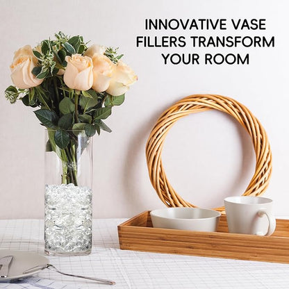 Colorful Glass Stones, 1 LB Fish Tank Gravel, Small Irregular Rainbow Aquarium Gravel for Aquarium Decorations and Turtle Tank , Sea Glass Beads Crystals for Fish Bowl, Vase Filler,Transparent