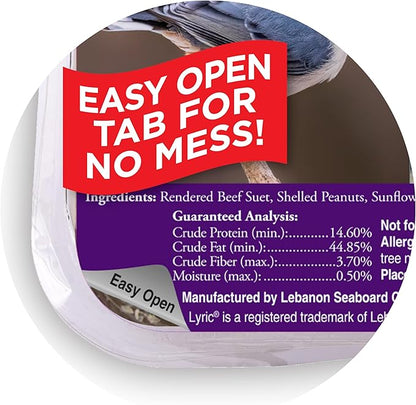 Lyric Delite High Protein Wild Bird Seed Suet Cakes for Wild Birds, 12 oz. (12 Pack)