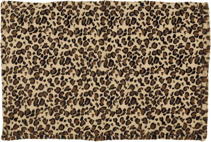 Furhaven ThermaNAP Self-Warming Cat Bed for Indoor Cats & Large/Medium Dogs, Washable & Reflects Body Heat - Quilted Faux Fur Reflective Bed Mat - Leopard, Large