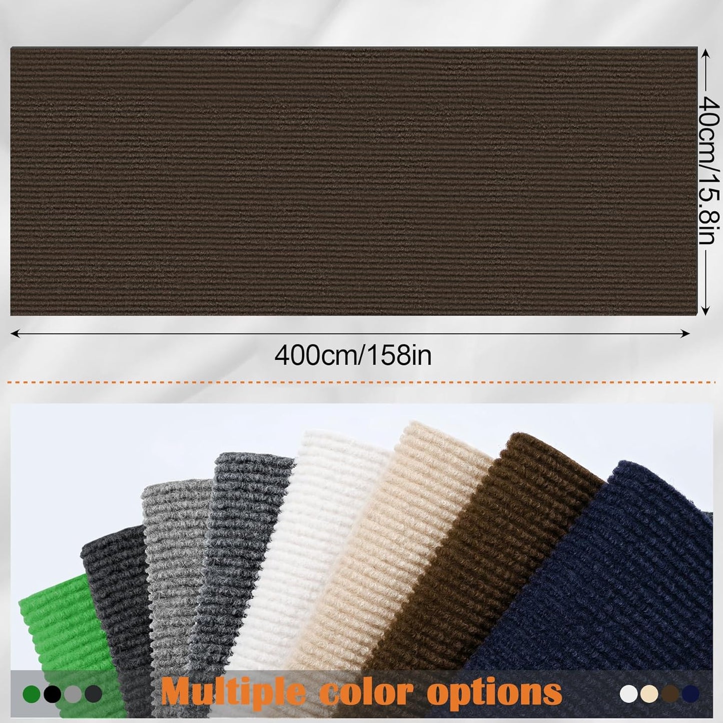 Cat Scratch Furniture Protector - 158" x 15.8" Trimmable Self-Adhesive Cats Claws Scratch Pads, DIY Cat Climbing Couch Protector for Scratch Post Cat Tree Replacement Indoor (Brown)