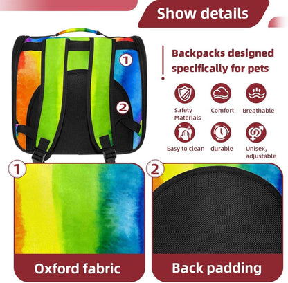 Rainbow Pet Travel Carrier Soft Sided Portable Bag for Cats, Small Dogs, Kittens or Puppies