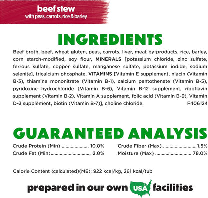 Purina Beneful Gravy Wet Dog Food, Prepared Meals Beef Stew - (8) 10 oz. Tubs