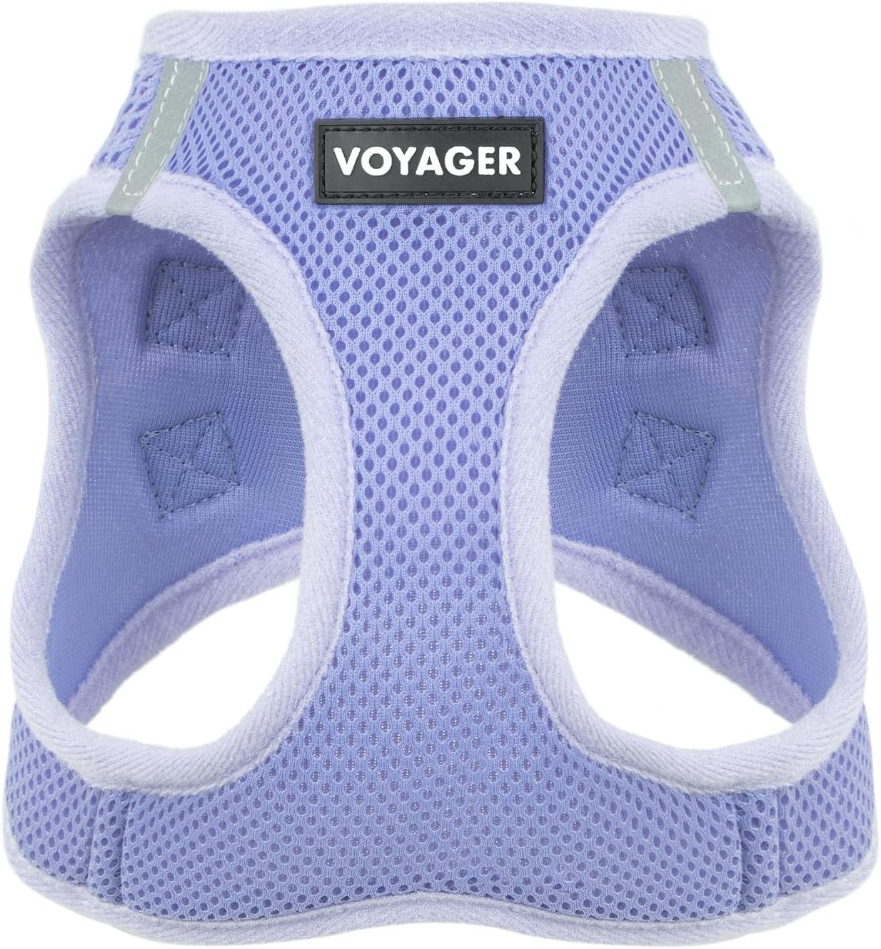 Best Pet Supplies Voyager Step-in Air Harness - All Weather Mesh, Reflective, No Pull Harness for Dogs, Cats - Secure with Hook & Loop Fastener, Buckle, Double D-Rings - Lavender, L