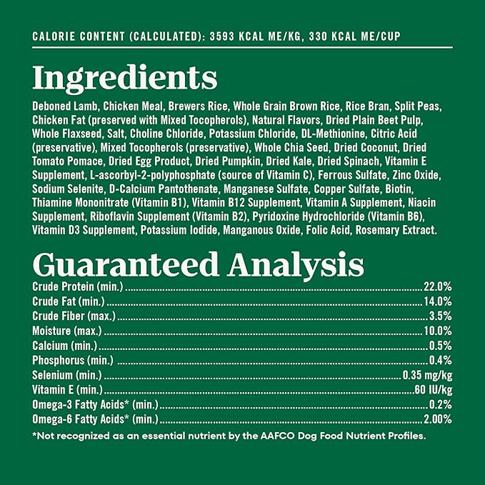 Nutro Natural Choice Lamb & Brown Rice Adult Small Bites Dog Food Recipe, 30 lb. Bag