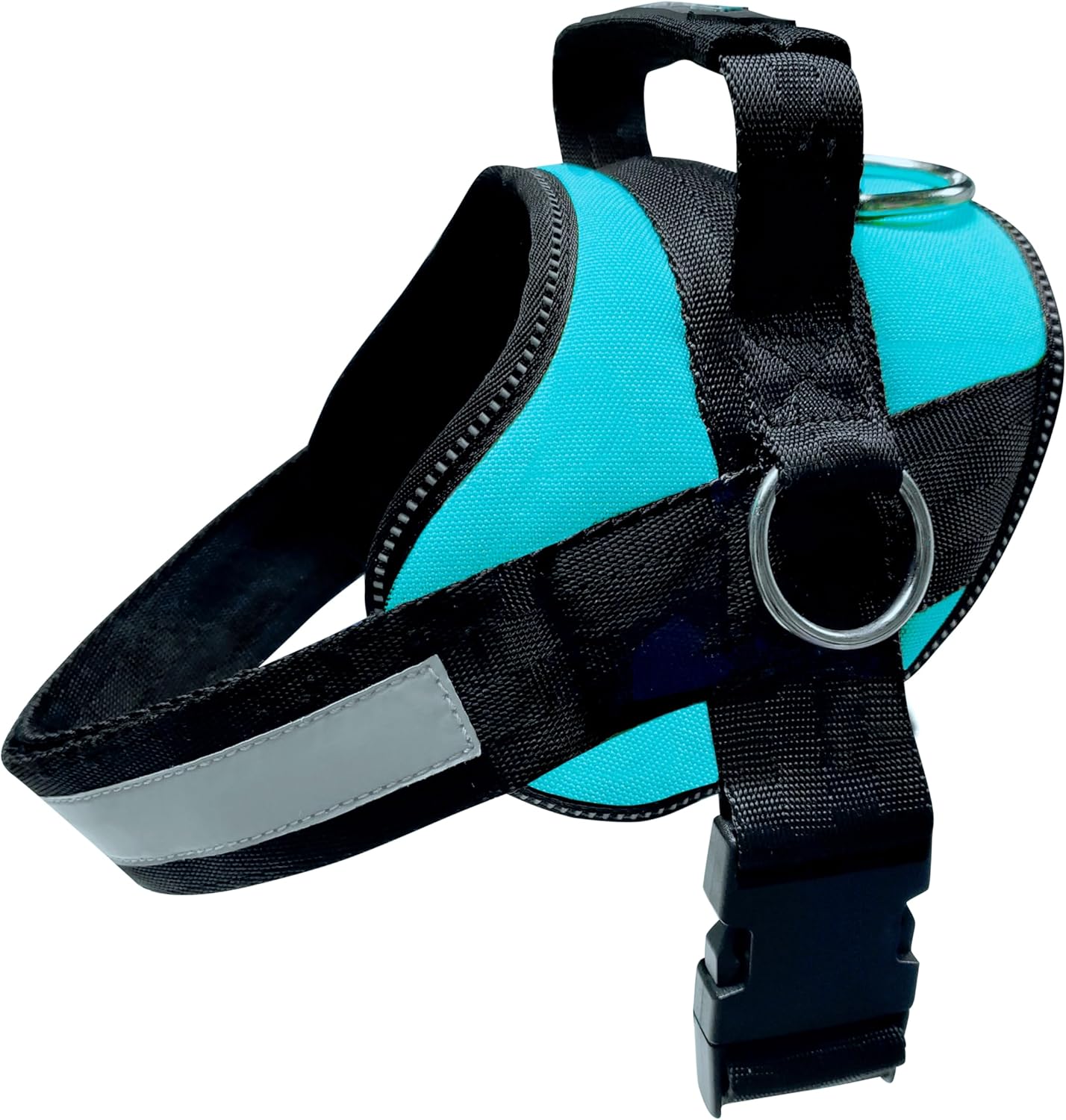 Joyride Basic Essential Dog Harness 1.0 - Small, Medium, Large Dogs, No-Pull Pet Vest with 3 Side Rings for Leash Placement, Adjustable for Training (Teal, L)